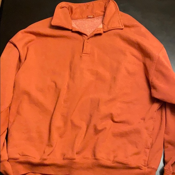 orange oversized sweatshirt